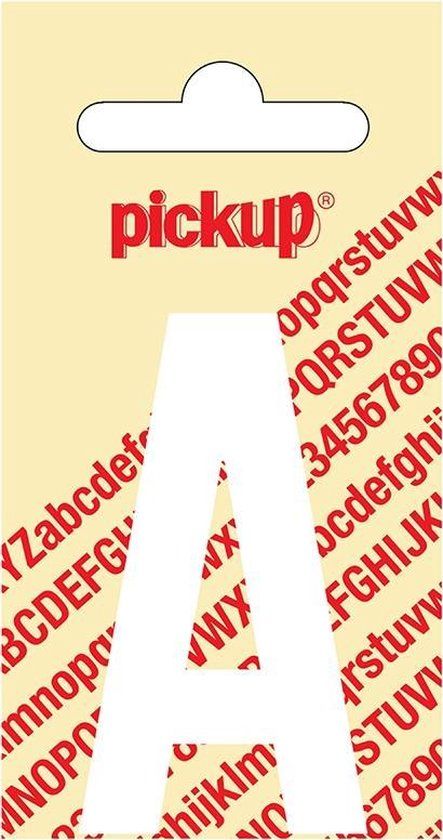Pickup Plakletter Nobel 60 mm wit A