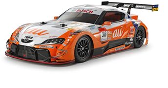 tamiya 58703 1:10 RC naar TOM's GR Supra TT-02 - op afstand bestuurbare auto, RC voertuig, modelbouw, kit om te monteren, bouwmodel