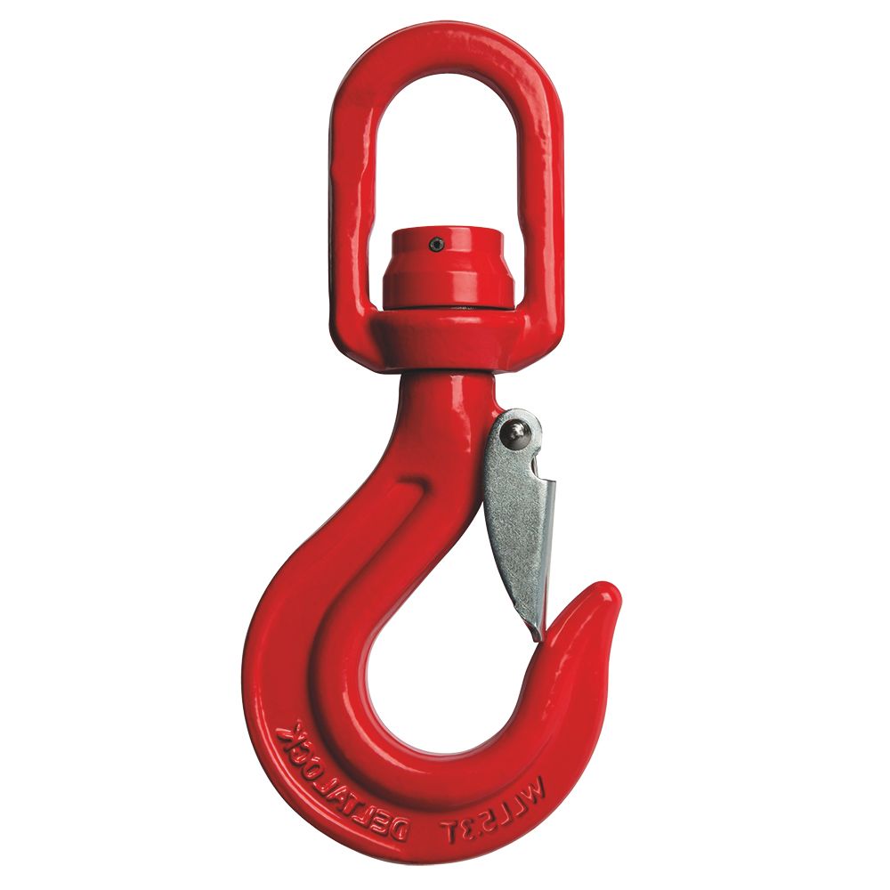 Delta Wartel haak met klep en lager | grade 80 volgens EN 1677 | 1,12 ton - YE.8.088.06
