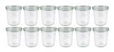 Weck 12 Kegelvormige Glazen Potten Transparant 140 ml