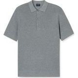 OLYMP Casual modern fit gebreide polo katoen korte mouw - lichtblauw