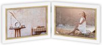 Zep Duo Houten fotolijst wit/bruin Ayas 2H voor 2 foto's 10x15