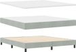 vidaXL Boxspringbed met matras, lichtgrijs, 200 x 180 cm, polyester