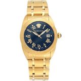 Versace V-Sport II VFE160017 Goudkleurig Stalen Polshorloge met Zwarte Wijzerplaat