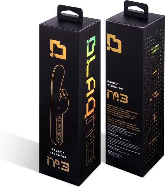 BLAQ Digitale Rabbit Vibrator - Zwart - USB Oplaadbaar - 14 standen - Siliconen - Waterdicht