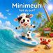 Minimeuh fait du surf