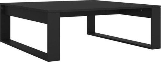 vidaXL Salontafel 100x100x35 cm bewerkt hout zwart