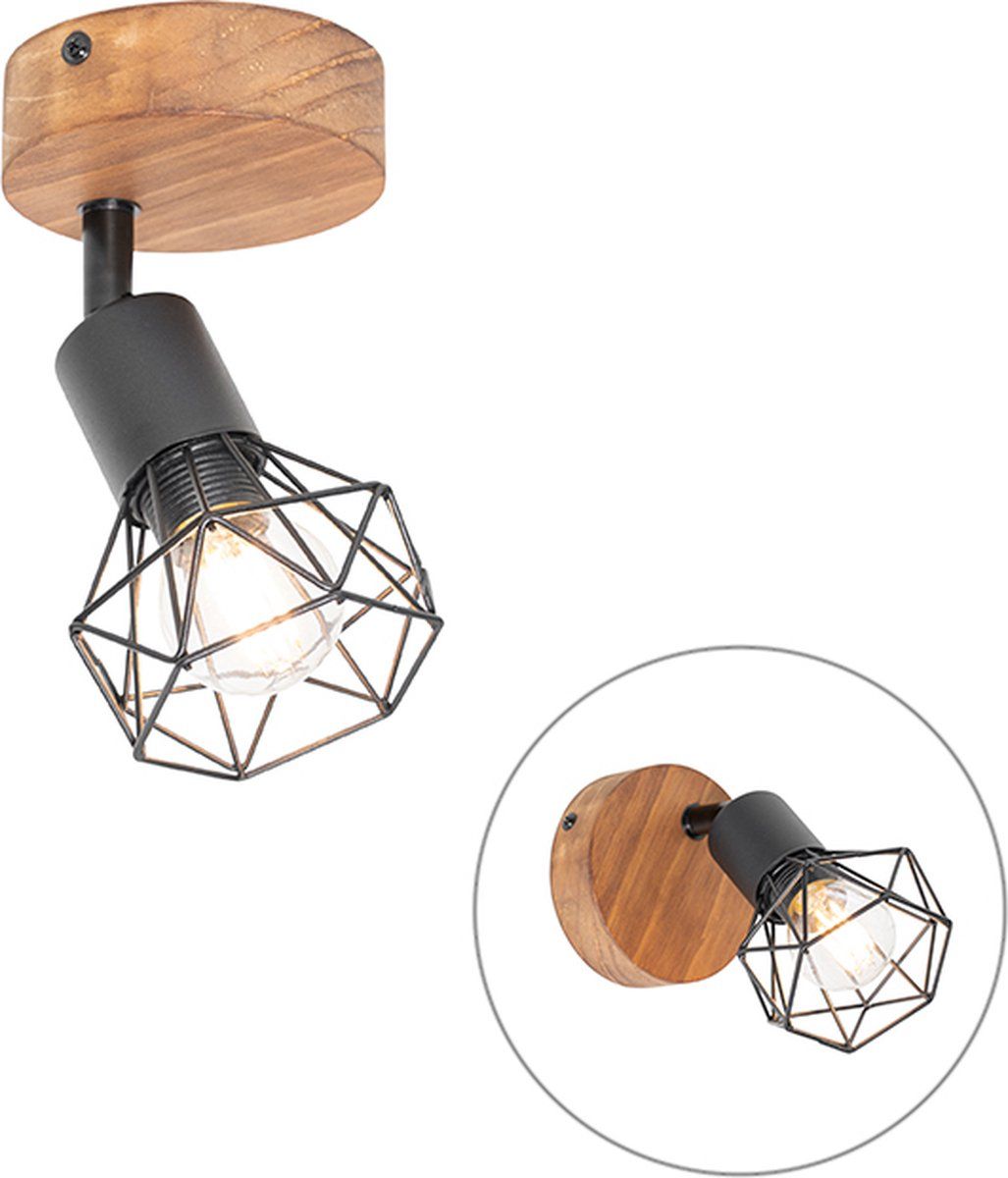 QAZQA Mosh - Industrial Wall and Ceiling Spot - Brown