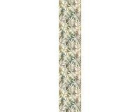 Ambiance Sticker Voorgelijmd vliesbehang - Tropische tinten groen en beige bladeren - 1 rol van 300x60 cm