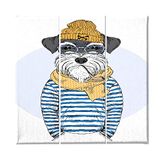 Homemania Hondenafbeelding, 3-delig, dieren, woonkamer, kinderkamer, meerkleurig, 69 x 3 x 50 cm, HM203PKNV-54, polyester, hout