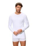 Abanderado Thermisch T-shirt voor heren, lange mouwen, ronde hals, Wit, 54 NL