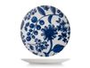 H&H Grandiflora Set van 6 platte borden van porselein, blauw, 27 cm