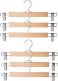 Storage Solutions Cintres pour pantalons/jupes - set de 6 pièces - bois naturel - 33 cm