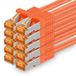 1aTTack CAT7 Netwerkkabel CAT Kabel 10 x 3.0m Oranje - RJ45 10 Gigabit SFTP PIMF LSZH LAN Kabel