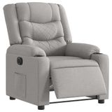 VidaXL Accent Chair Grey Fabric Electric Adjustable