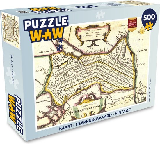 MuchoWow Puzzel Kaart - Heerhugowaard - Vintage - Legpuzzel - Puzzel 500 stukjes