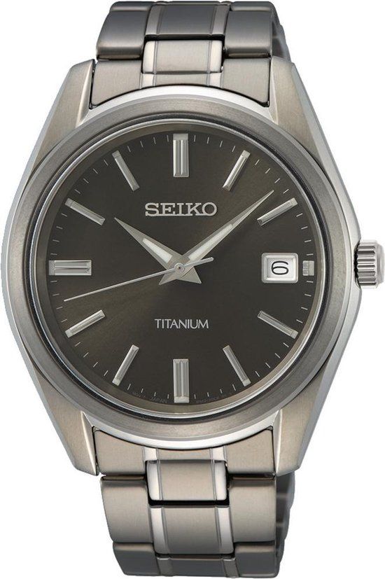 Seiko SUR375P1 Herenhorloge - Grijs - Titanium - Saffierglas - 40mm