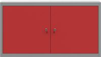 vidaXL Gereedschapskast met plank Rood en Grijs 100 x 20 x 55 cm Staal