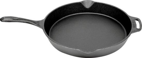 Valhal Outdoor Skillet / Koekenpan met steel - gietijzer, diameter 30cm - VH30