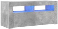 vidaXL Tv-meubel met LED-verlichting 90x35x40 cm betongrijs