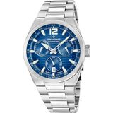 Candino C4796/2 Heren Polshorloge Kwarts Blauw Zilverkleurig Staal Saffierglas 10 ATM
