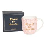 DRAEGER PARIS 1886 Roze keramische mok \"Soft Wake\"