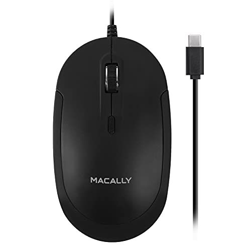 Macally UCDYNAMOUSE-B - USB-C optische muis - zwart