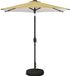 vidaXL Stokparasol Geel en wit Staal Waterafstotend Push-up systeem Met verlichting