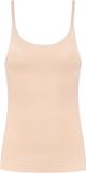 Bye Bra corrigerende singlet, dames singlet, lasergesneden randen, siliconenstrip, voorgevormde cup, verstelbare bandjes, S-XXL, beige, M