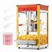 ROVSUN Popcornmachine, 800 W, met 280 ml roestvrijstalen ketel, 40 kopjes, popcorn met 3-5 minuten opsteektijd voor feestjes, filmavonden, scholen en handige winkels, rood