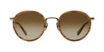 Garrett Leight Wilson X Sun Lunettes de soleil unisexe Havane rondes marron 49mm