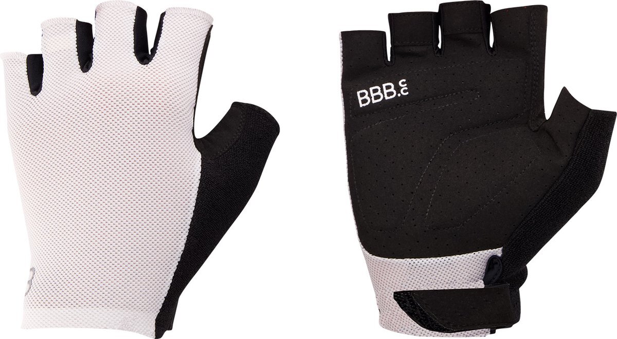 BBB Cycling AirSupport Fietshandschoen Zomer - Ventilerende Fiets Handschoenen - Wielerhandschoenen Zonder Vingers - Wit - Maat XXL - BBW-65