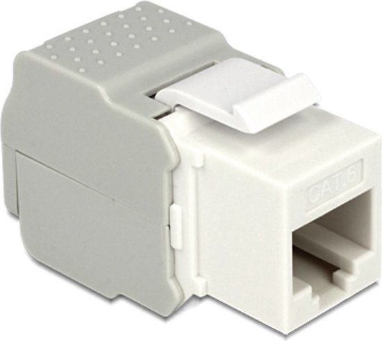 Delock UTP CAT6 Gigabit Keystone module RJ45 - LSA (toolless) / wit