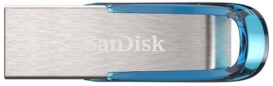 SanDisk Ultra Flair USB flash drive - 128 GB - USB 3.2 Gen 1 (3.1 Gen 1) - Blue/Silver