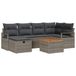 vidaXL - Banc de jardin - Set - 7 - pièces - Gris - Poly - rotin