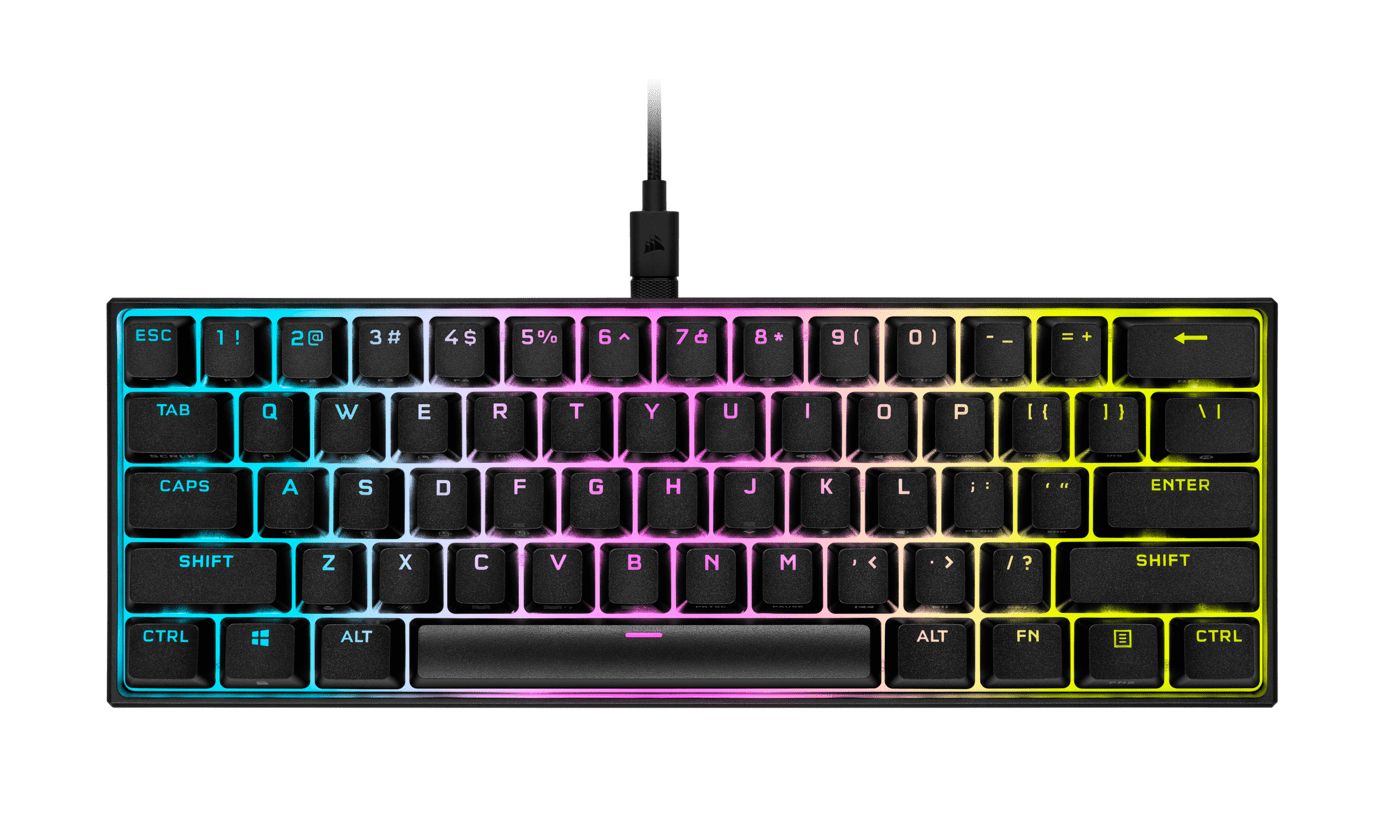 Corsair K65 RGB MINI 60% Mechanical QWERTY Gaming Keyboard - Cherry MX Red