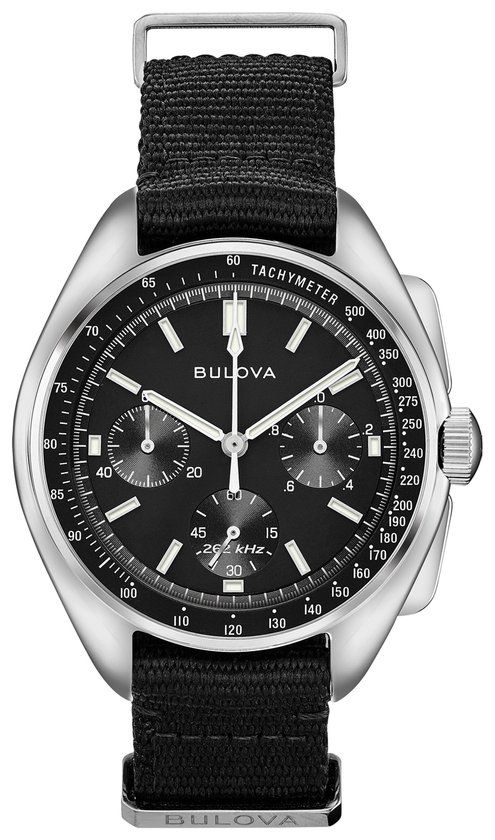 Bulova Lunar Pilot 96A225 Herenhorloge - Zwart - 45 mm