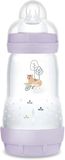 MAM Easy Start babyfles voor baby's van 2-4 maanden, 260 ml met suspension 2 voor 2+ maanden, van SkinSoft siliconen, bio-circulerend, paars