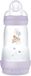MAM Easy Start babyfles voor baby's van 2-4 maanden, 260 ml met suspension 2 voor 2+ maanden, van SkinSoft siliconen, bio-circulerend, paars