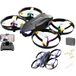 SZSMART V16 Minidrone met gekleurd licht (4K - autonomie: 12 min - 3 batterijen - zwart)