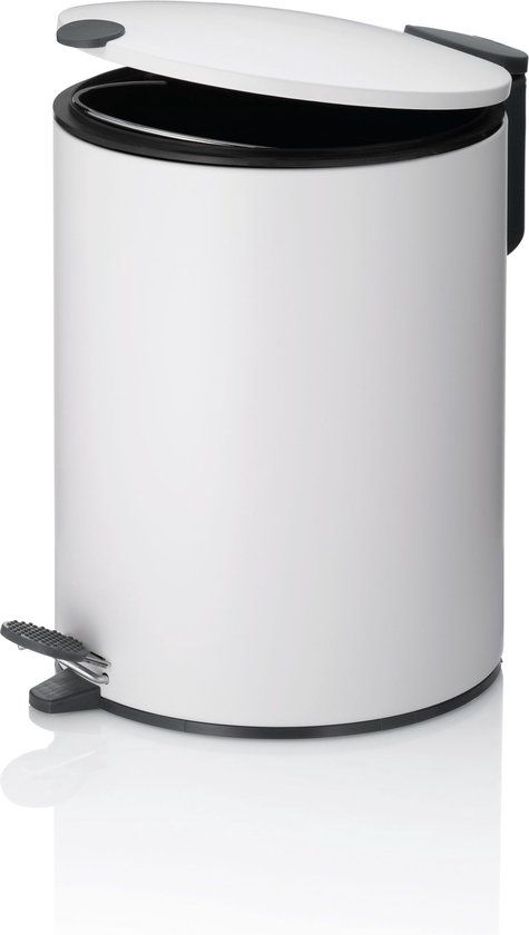 Kela Mats Pedaal Afvalemmer - 5 L - Wit