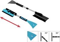 IWH Aluminium IJskrabber / sneeuwbezem Uittrekbaar, Softgrip (l x b x h) 48 x 15 x 11 cm Auto, SUV, Van, Camper Blauw