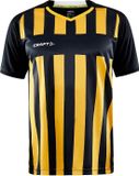 Craft Progress 2.0 Stripe Shirt Korte Mouw Heren - Geel / Zwart | Maat: L