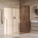 Brauer Oblivion - Inloopdouche - Brons Glas - 120 x 200 cm - incl. Glascoating - PVD Goud Geborsteld