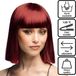 Boland Pruik Djamilla sienna brown Bruin - Steil - Halflang - Vrouwen - Showgirl