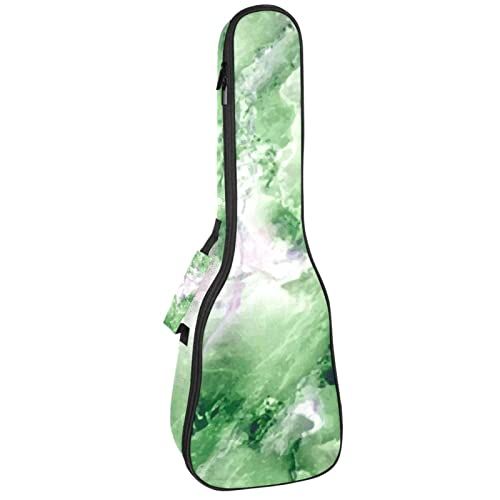 Mersov Concert Ukelele Rugzak, Heavy Duty Ukulele Case Bag met Opslag, Sopraan Concert Tenor Ukelele 10MM Gewatteerde Bag, Black Sheeps/Green Marmer Textuur