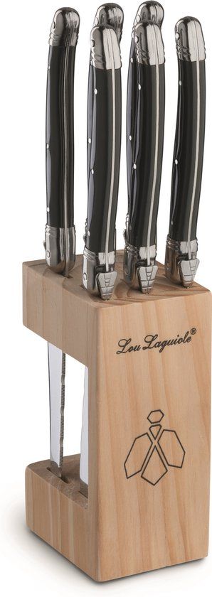 Lou Laguiole Tradition Steakmessen - 6-delig - Antraciet