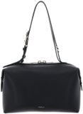 FURLA Leren handtas schoudertas Double Boston Bag Nero zwart