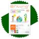 OFITURIA Gekleurd A5-papier, 80 g, verpakking met 250 vellen, kleurrijk papier voor knutselen, printers en scrapbooking, gekleurde A5-vellen, ideaal voor origami, kantoor en school (donkergroen)