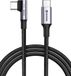 Swissten haakse USB-C naar USB-C kabel - 100W Laptop Kabel - 2M - Zwart